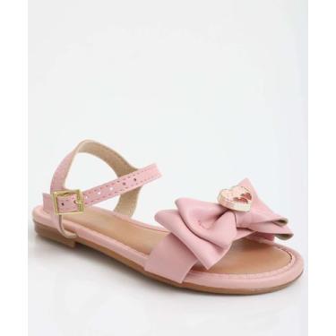 Imagem de Sandália Infantil Laço Molekinha Rosa-01006, 30, Rosa