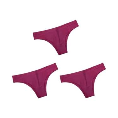 Imagem de Calcinhas De Biquíni Brasileiras Femininas Pacote Com 3 Peças Em Seda 
