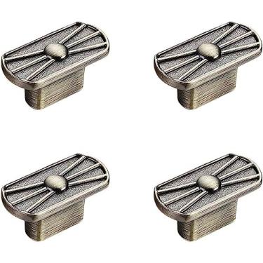 Imagem de BAZAC Puxador vintage estilo retrô puxadores de porta de armário de cozinha puxadores de gaveta ferragens para móveis - furo único