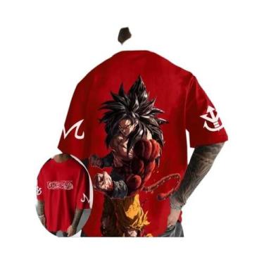 Imagem de Camiseta Masculina Dragon Ball Super Saiyan 4 Goku Impressão 3D Casual