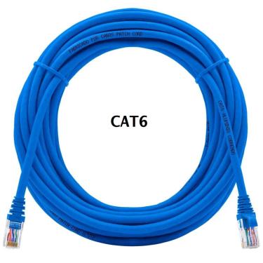 Imagem de Cabo De Rede Plus Cable Pc Eth6 Patch Cord Cat6 Azul - 10 Metros