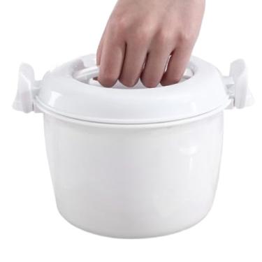 Imagem de Panela de arroz para micro-ondas | Tigela resistente ao calor - Panela de cozinha de micro-ondas Caixa de alimentos - para cozinha dormitório deslocamento apartamento aveia sopa batata brócolis