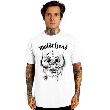 Imagem de Camiseta rock banda Motorhead em algodão - Funtal, Branco, G, algodão