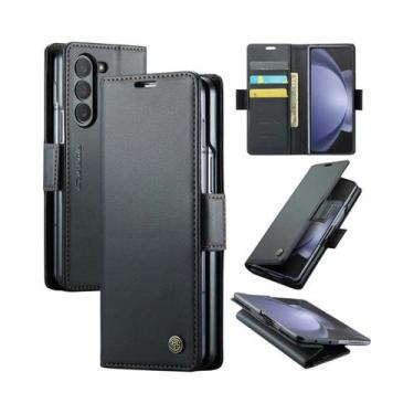 Imagem de Capa De Couro Estilo Empresarial Para Samsung Z Fold 7 6 5 5G, Carteir