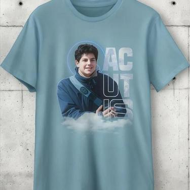 Imagem de Camisa Camiseta Unissex Santo Carlo Acutis Cristã Religiosa Religião C