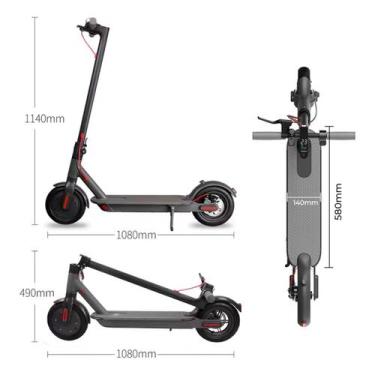 Imagem de Patinete Elétrico Premium 35km Motorizado Até 120kg Preto - KUAILE BIJ