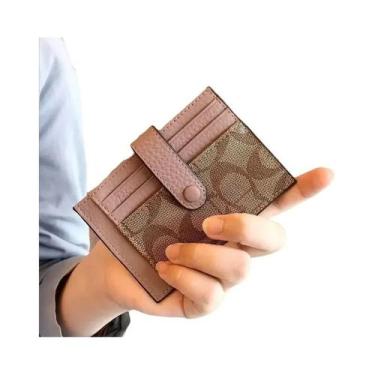 Imagem de Porta-cartões Mini Ultra-fino Para Mulheres Com Monograma, Carteira En