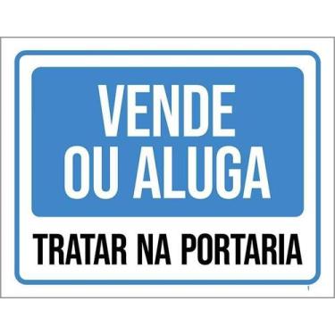 Imagem de Kit 10 Placa Acm Vende Ou Aluga Tratar Na Portaria 18X23 - Sinalizo
