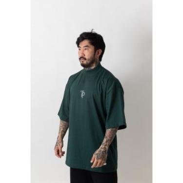 Imagem de Camiseta Oversized Gola Alta Classic Verde Escuro-Unissex