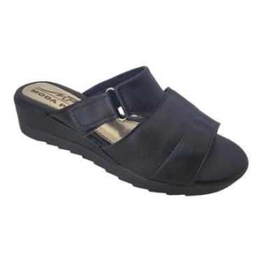 Imagem de Sandália Feminina Tamanco Regulável Anabela Super Conforto Moda Pé-Feminino