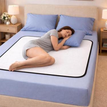 Imagem de Protetor de Colchão Impermeável e Lavável  Absorvente Geriátrico/Infan