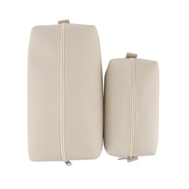 Imagem de Kit 2 Bolsas Necessaire Organizadora Porta Objetos Estojo Viagem Maqui