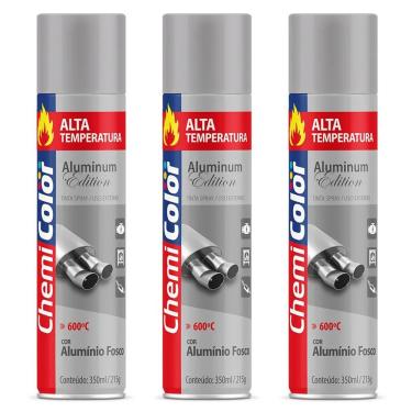 Imagem de Kit 03 Tintas Spray 350ml Alta Temperatura Interno E Externo Secagem Rápida - Chemicolo...