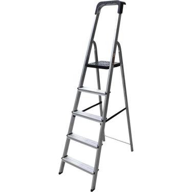 Imagem de Escada Em Alumínio 5 Degraus, 150 Kg, Esc0025 Botafogo