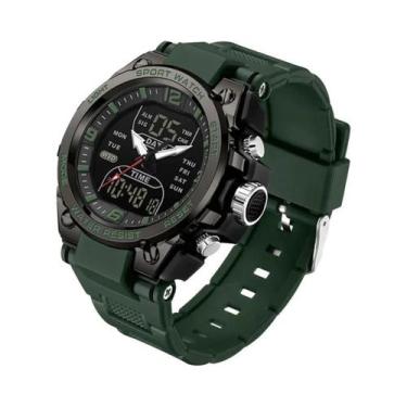 Imagem de Relógio De Pulso Tático Militar Masculino À Prova d'Água Com LED Digit