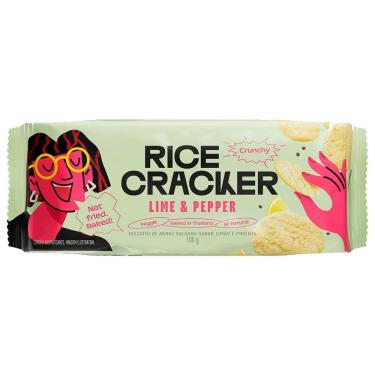 Imagem de Biscoito de Arroz Salgado Rice Cracker Lime e Peper 100g