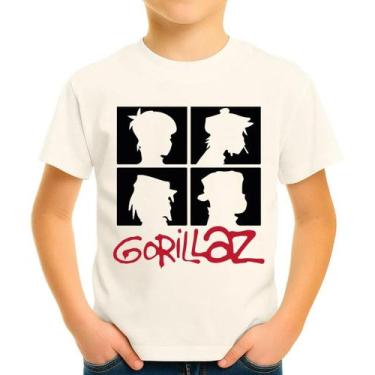 Imagem de Camiseta Camisa Infantil Juvenil Banda GorillazZ Poster Rock HipHop M1