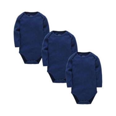 Imagem de Macacão De Algodão Branco De Manga Longa Para Bebês De 0 a 24 Meses, U
