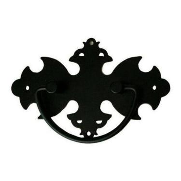 Imagem de Kit 6 Puxadores Alça Medalhão Preto