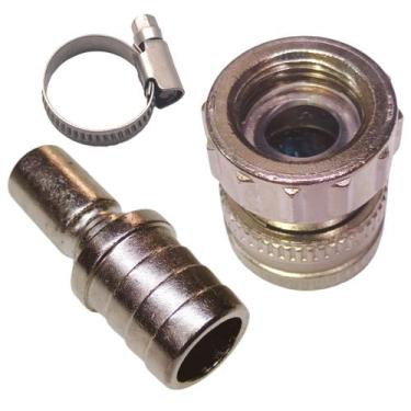 Imagem de Engate Rápido para Mangueira de 3/4 e Torneira 1/2 de Metal Cromado co
