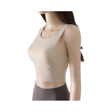 Imagem de Top De Treino Feminino Com Almofada Fixa Para O Peito, Roupas De Espor