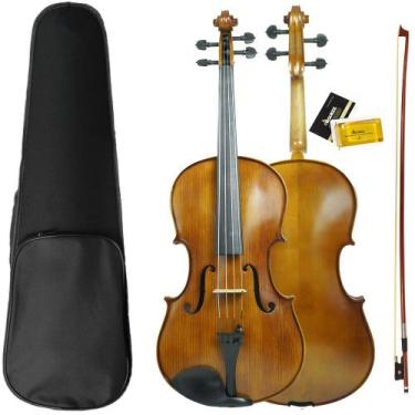 Imagem de Viola de Arco Intermediária Orquezz Madeira Maciça 42 Strad com Estojo