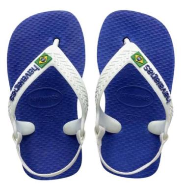 Imagem de Chinelo Havaianas Baby N.B. Brasil Logo, 20, Azul naval