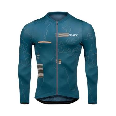 Imagem de Camisa De Ciclismo Masculina De Manga Longa Com Proteção UV Para Verão