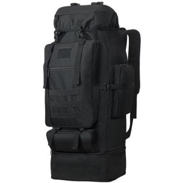 Imagem de Mochila Lizbin para Camping y Senderismo 100L Resistente al Agua Negra