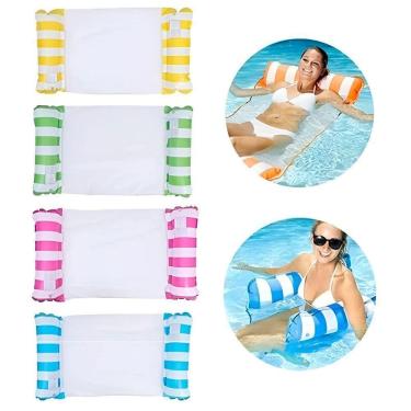 Imagem de Boia Rede Cama Flutuante Inflável Piscina Descanso - Relax Para Piscina E Praia