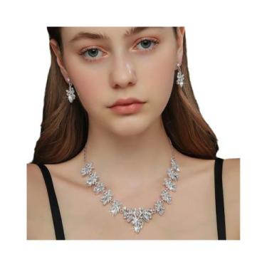 Imagem de Conjunto De Joias Elegantes Para Casamento: Colar E Brincos Para Mulhe