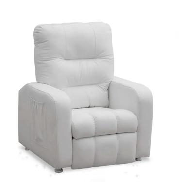 Imagem de Poltrona Do Papai Reclinável Maldivas Corano Branco Plus Revestimento Corino Branco Star Confort