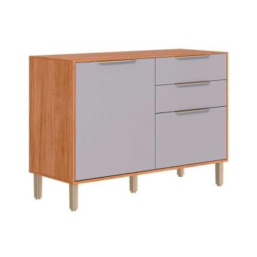 Imagem de Gabinete com Tampo Cozinha Áurea 2 Portas 2 Gavetas 100% MDF 120CM Cinamomo