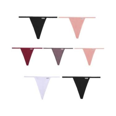 Imagem de Conjunto De Calcinhas De Algodão Femininas 7 Peças Tanga Sexy Confortá