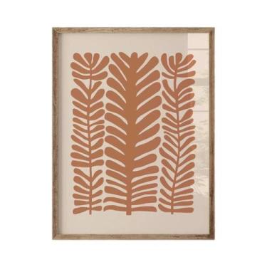 Imagem de Pintura Em Tela Com Estampa Floral Boêmia, Decoração Botânica Abstrata