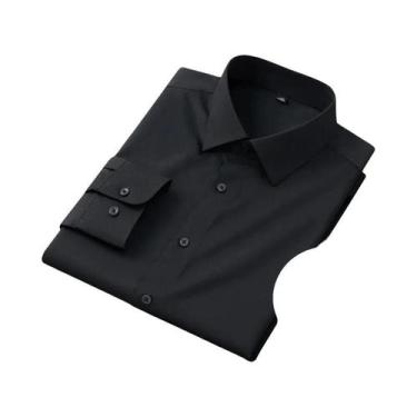 Imagem de Camisa Masculina Slim Fit De Fibra De Bambu Manga Longa Antirrugas Sem