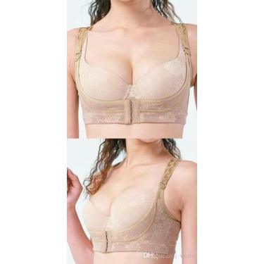 Imagem de Colete Para Coluna E Busto Feminino Cinta De Postura Com Renda Sustent