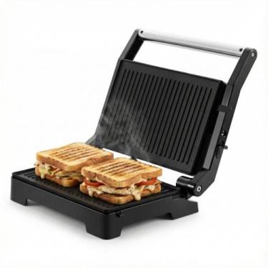 Imagem de Sanduicheira Grill Essencial Inox 1000W 127V Abertura 180º Itatiaia, P