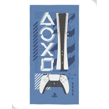 Imagem de Toalha Gamer Aveludada Playstation 5 Banho 70x140cm Lepper