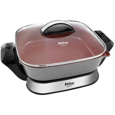 Imagem de Panela Elétrica Philco PPE04 4L Redstone, Cinza/Vermelho, 110V