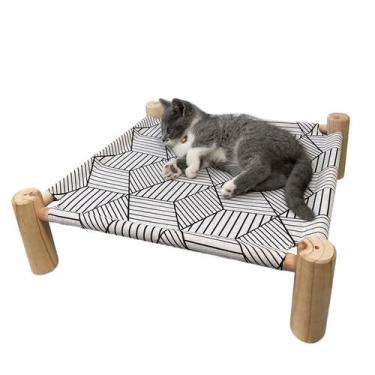 Imagem de Hamaca elevada de madera Pozico para cama de gato/perro para uso inter