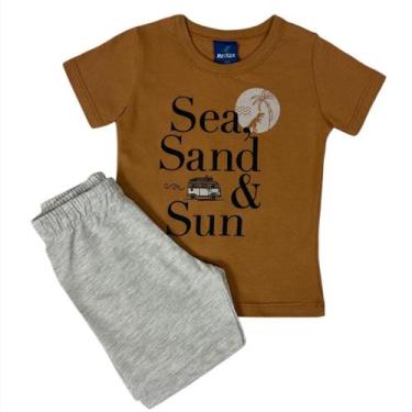 Imagem de Conjunto Infantil Menino Verão- Rei Rex, 01, Marrom