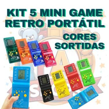 Imagem de Super Mini Vídeo Game Clássico Portátil De Mão Antigo 9999 Jogos Em 1 