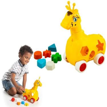 Imagem de Brinquedo Educativo Girafa Lola Peças Formas Didático Oferta - Kendy B