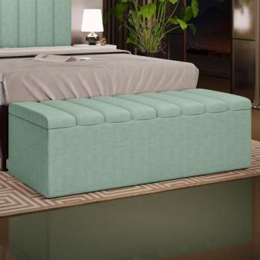 Imagem de Calçadeira Recamier Baú Para Cama de Casal King Dália 195x50 Cm W01 Li