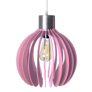 Imagem de Luminária Teto Lustre Pendente Balcão Cozinha Sala Paquistão Cor:rosa 