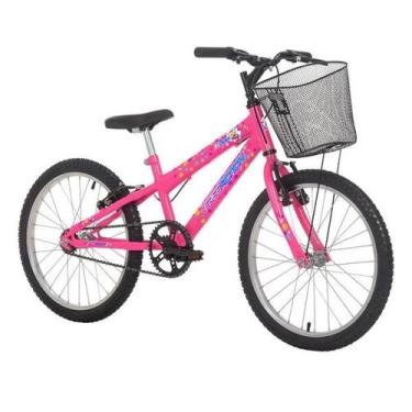Imagem de Bicicleta free action aro 20 mtb 45,0 1v c23 kiss c cesta vbrake rosa