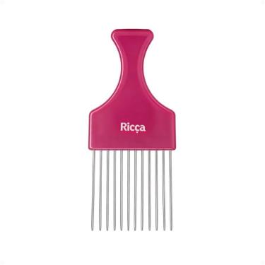 Imagem de Pente Garfo de Metal Para Cachos Rosa Belliz Ricca Cod.2407