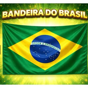 Imagem de Bandeira do Brasil 1,15 altura/ 1,45 m comprimento  Copa do Mundo  Org