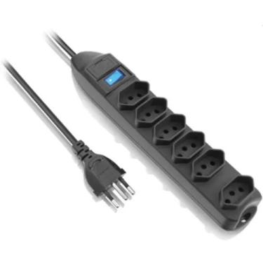 Imagem de Filtro de linha 6 tomadas 1,5 metros 10A (110V/220V) - Elgin, 110V/220